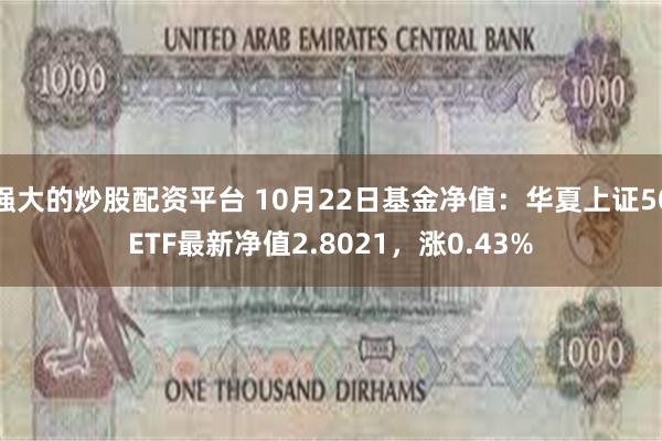 强大的炒股配资平台 10月22日基金净值：华夏上证50ETF最新净值2.8021，涨0.43%