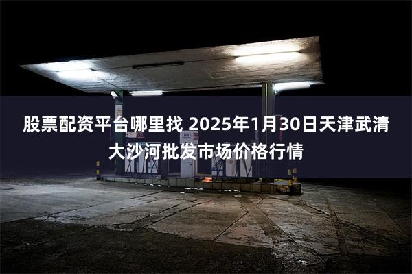 股票配资平台哪里找 2025年1月30日天津武清大沙河批发市场价格行情